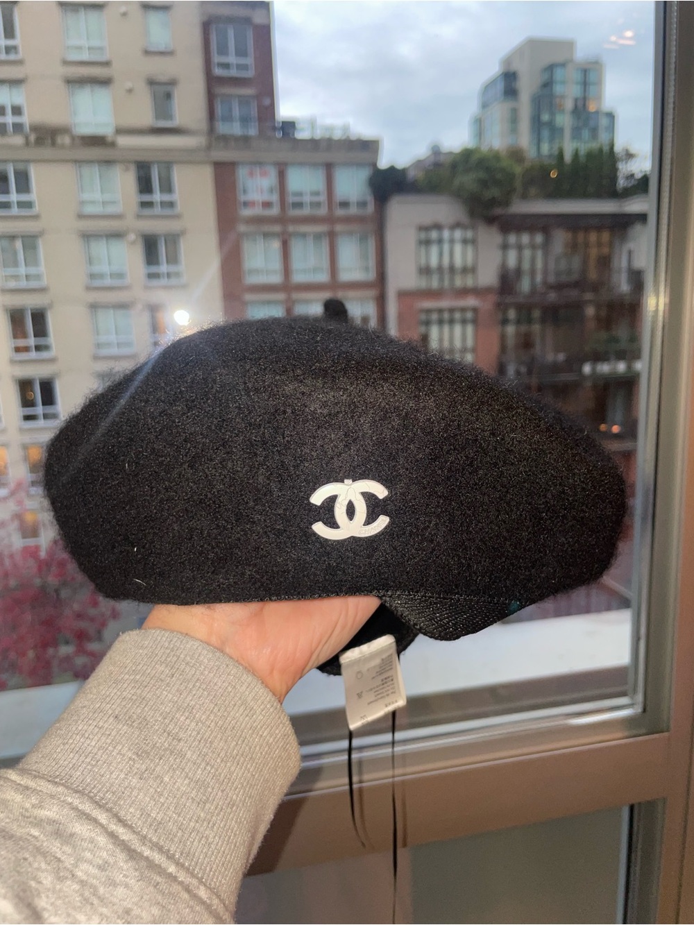 Black Wool Beret